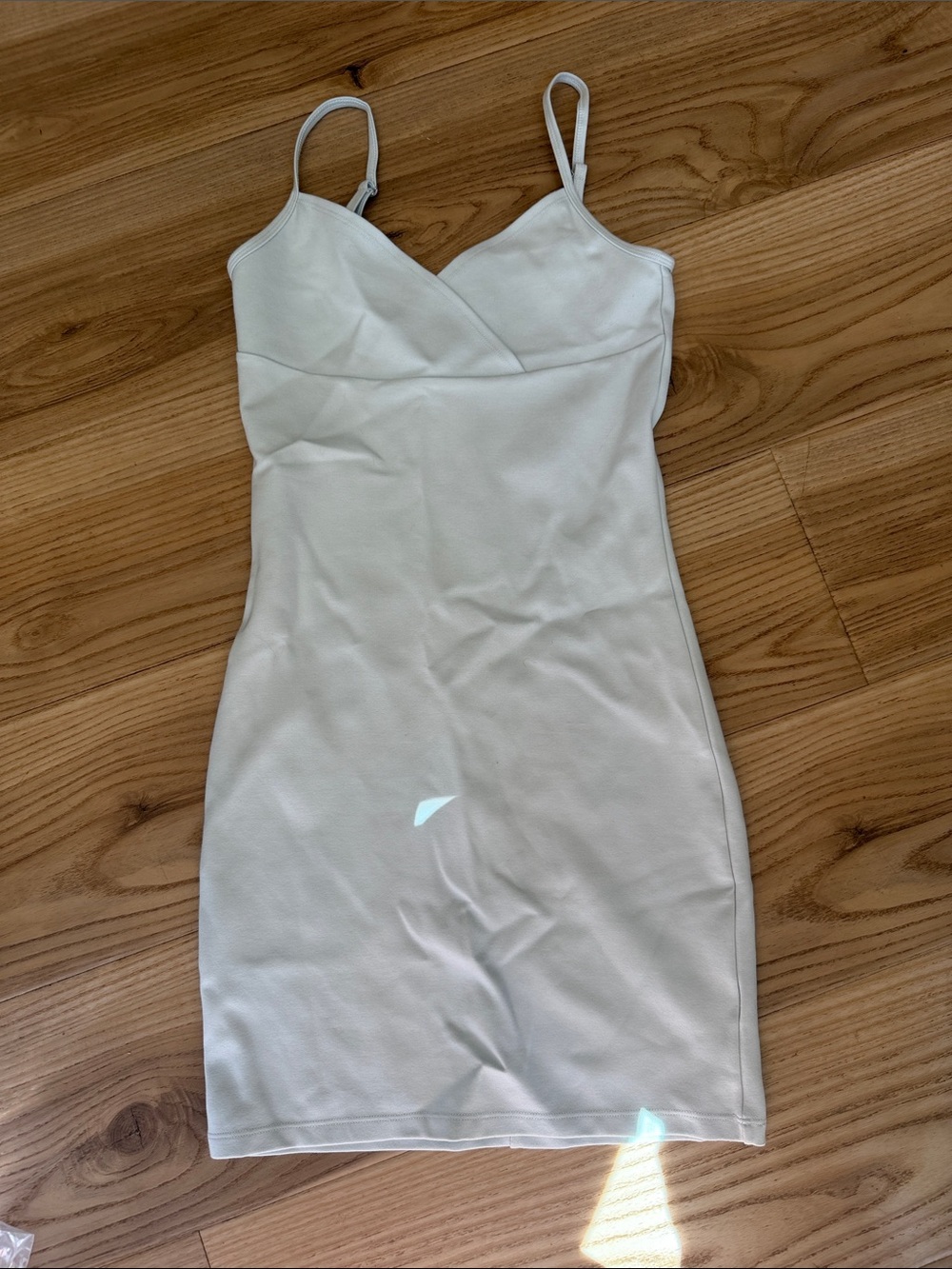 White Spaghetti-Strap Bodycon Dress by Sunday best size 2xs